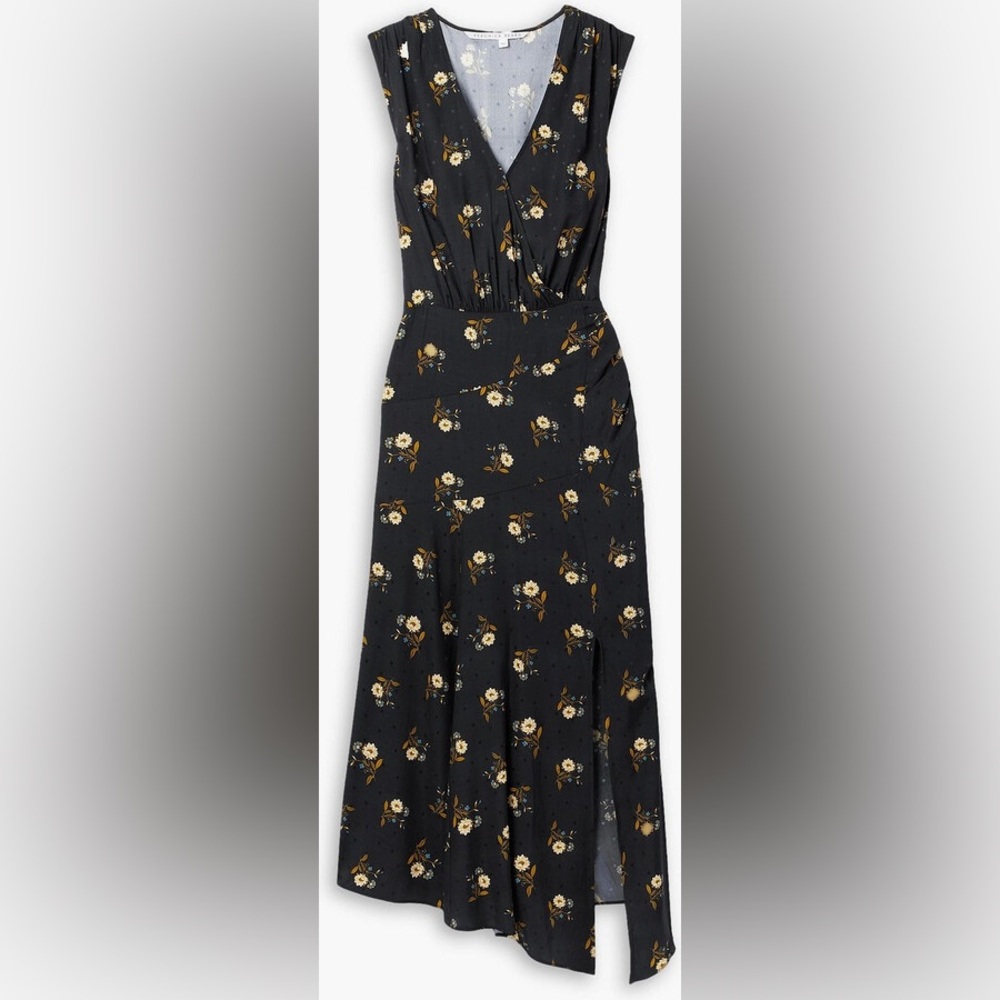 Veronica Beard Wixson Black Floral Dress Sz 8 - Picture 2 of 13